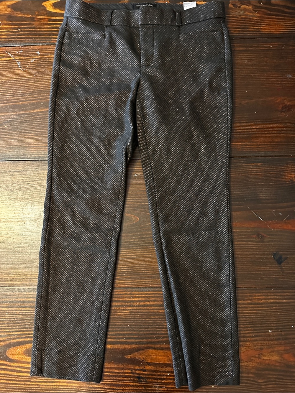 Women’s petite Textured Black Leggings - Classic bottoms by Banana Republic